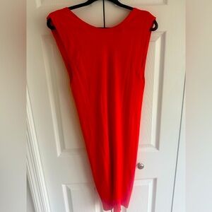 Alexander Wang Red Orange low v back dress medium